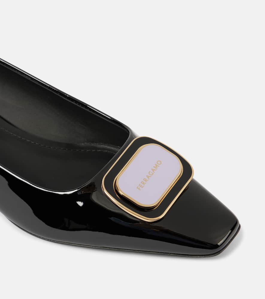 Ferragamo Venera patent leather ballet flats
