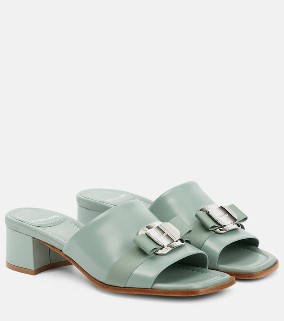 Ferragamo Vilna bow-detail leather mules