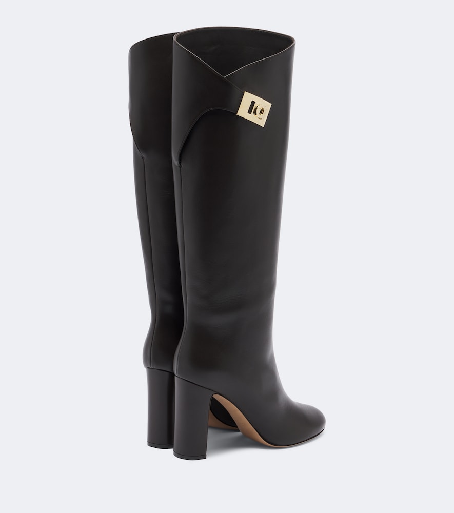Ferragamo Leather knee-high boots in Brown - Knee-high Boots