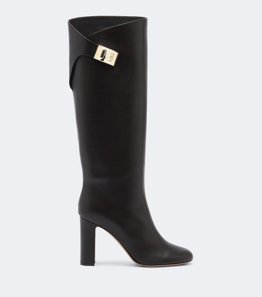 Ferragamo Leather knee-high boots in Brown - Knee-high Boots