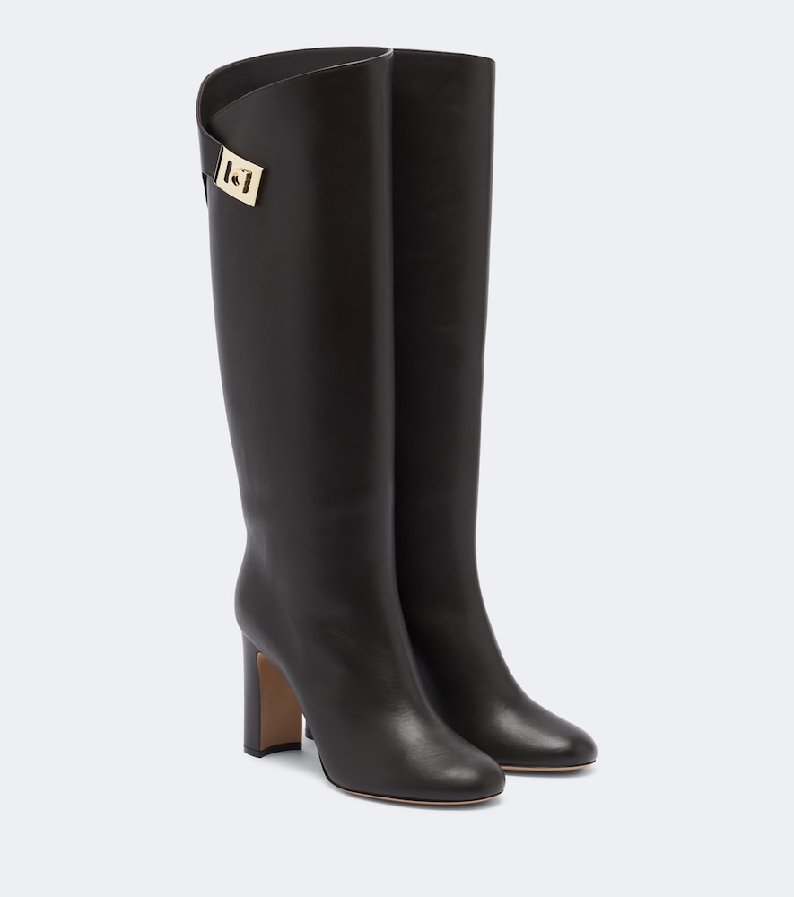 Ferragamo Leather knee-high boots in Brown - Knee-high Boots