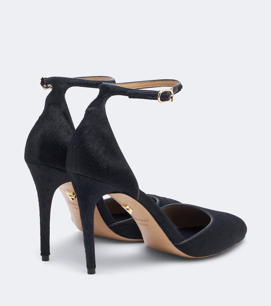 Ferragamo Maily calf hair pumps - Blue High-Heel Pumps