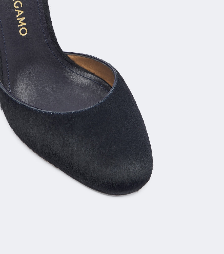 Ferragamo Maily calf hair pumps - Blue High-Heel Pumps
