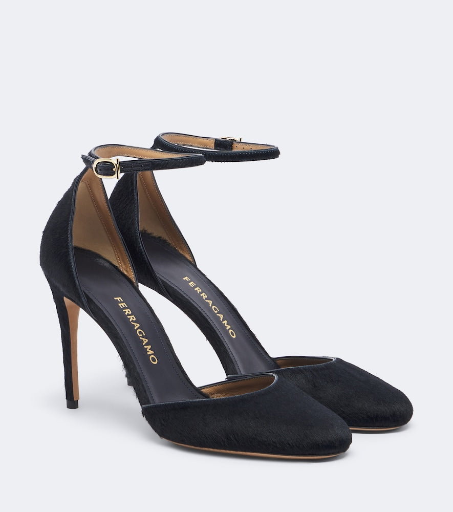 Ferragamo Maily calf hair pumps - Blue High-Heel Pumps