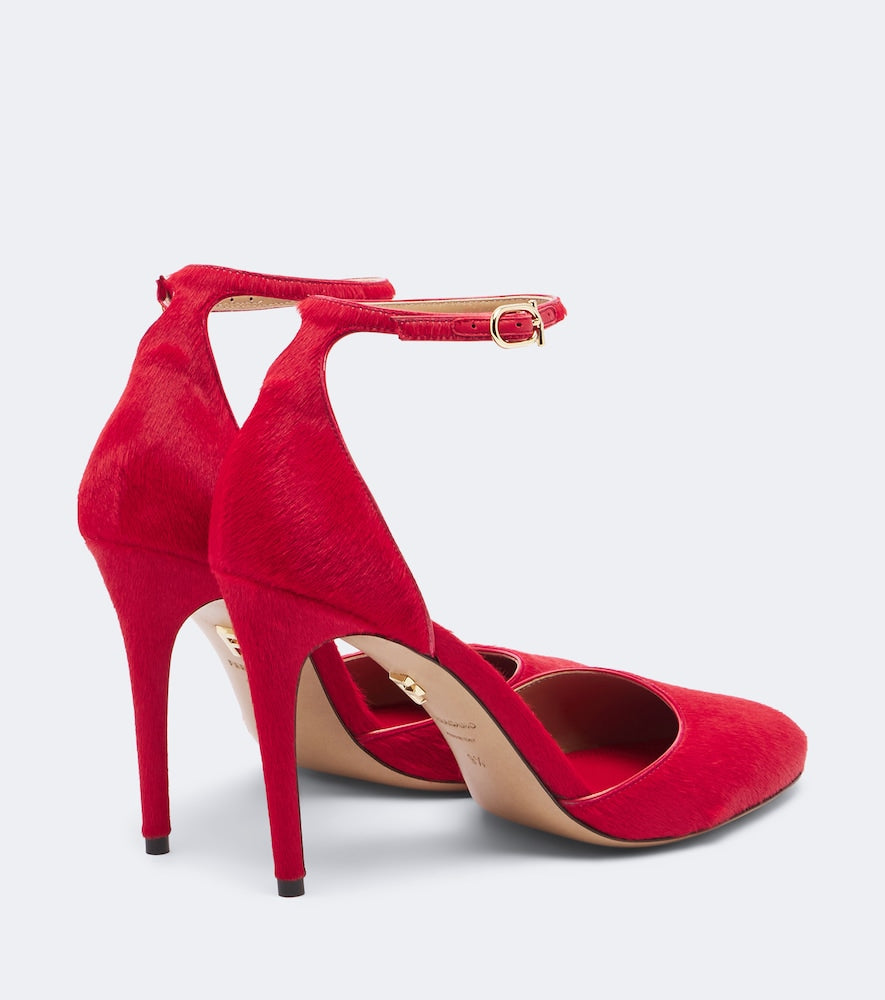 Ferragamo Maily calf hair pumps in Red - High-Heel Pumps