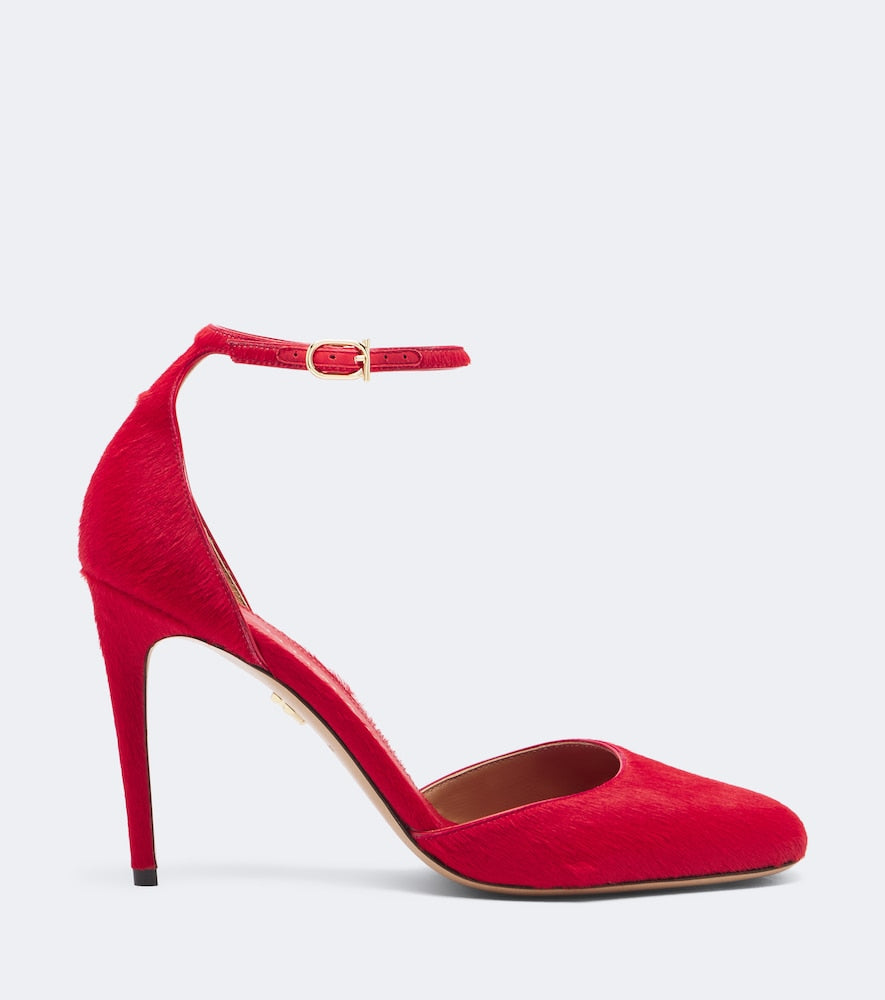 Ferragamo Maily calf hair pumps in Red - High-Heel Pumps