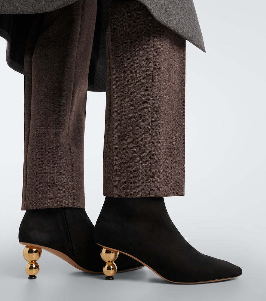 Ferragamo Suede ankle boots - Black Mid Heels