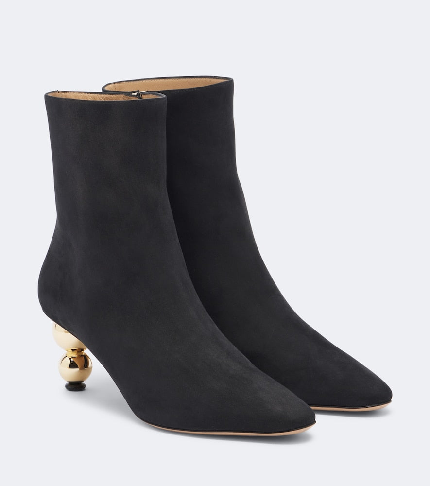 Ferragamo Suede ankle boots - Black Mid Heels