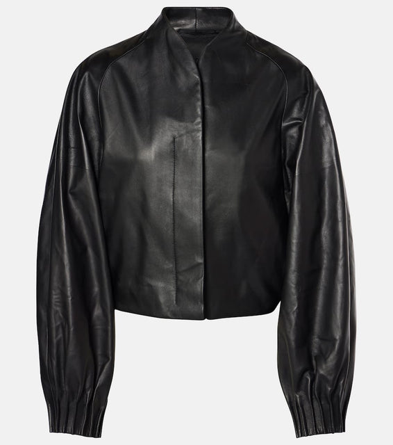 Fforme Aram cropped leather jacket