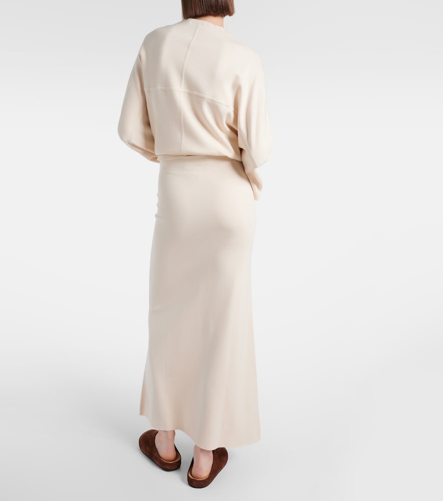 Fforme Robyn wool and cotton-blend maxi skirt