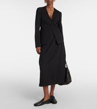 Fforme Skye cotton and wool midi skirt