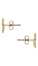 Five and Two Dani Earrings in Metallic Gold
