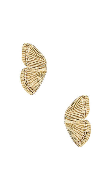 Five and Two Dani Earrings in Metallic Gold