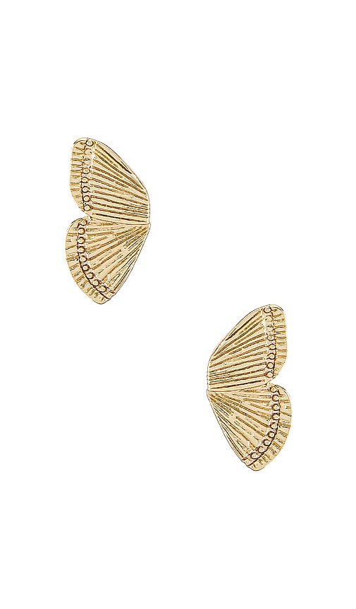 Five and Two Dani Earrings in Metallic Gold