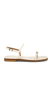 Flattered Alice Sandals in Ivory | Vanilla Flat Sandals for Women