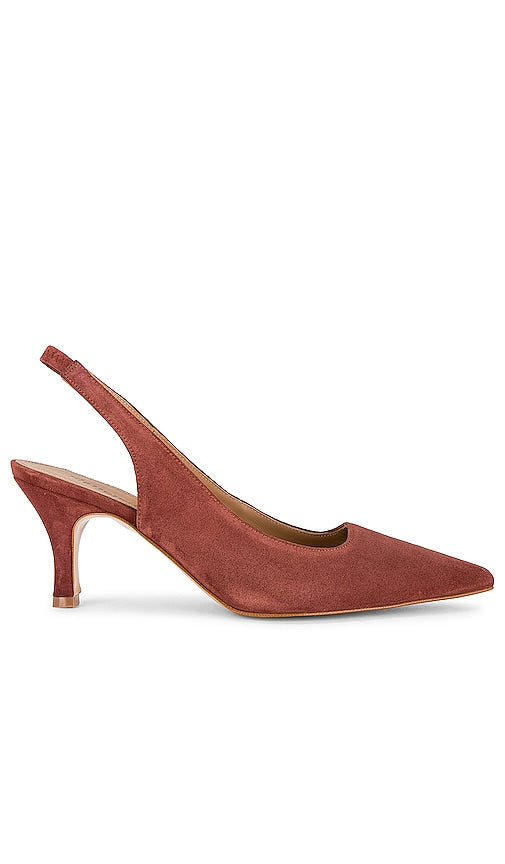 Flattered Franchesca Slingback Heel in Rust - Talon Slingback Franchesca flatté en rouille - 锈色 Franchesca 扁平露跟高跟鞋 - Schmeichelhafter Franchesca-Slingback-Absatz in Rost - Flattered Franchesca 슬링백 힐 소재 - Tacco slingback Franchesca adulato in ruggine