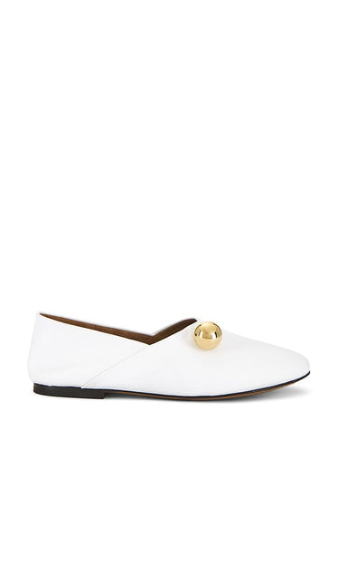 Flattered Pepper Flats in White | White Loafers & Oxfords Flats for Women