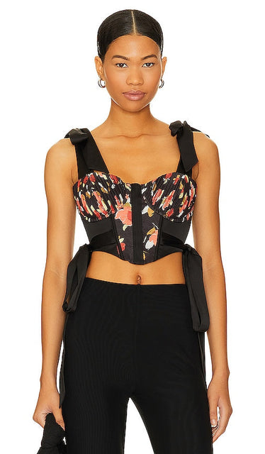 For Love & Lemons Eugene Bustier Top in Black - For Love & Lemons Haut bustier Eugene en noir - For Love & Lemons Eugene 黑色紧身胸衣上衣 - For Love & Lemons Eugene Bustier-Oberteil in Schwarz - For Love & Lemons Eugene 뷔스티에 탑 - For Love & Lemons Top bustier Eugene in nero