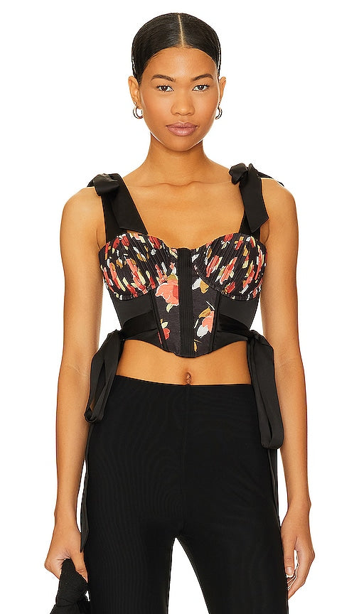 For Love & Lemons Eugene Bustier Top in Black - For Love & Lemons Haut bustier Eugene en noir - For Love & Lemons Eugene 黑色紧身胸衣上衣 - For Love & Lemons Eugene Bustier-Oberteil in Schwarz - For Love & Lemons Eugene 뷔스티에 탑 - For Love & Lemons Top bustier Eugene in nero