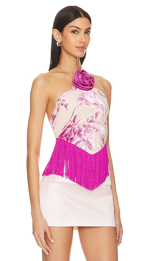 For Love & Lemons Rori Top in Pink