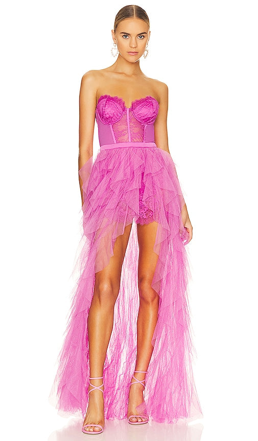 For Love & Lemons X REVOLVE Bustier Gown in Fuchsia - For Love & Lemons X REVOLVE ROBE Bustier en Fuchsia - For Love & Lemons X REVOLVE 紫红色紧身胸衣礼服 - For Love & Lemons X REVOLVE Bustierkleid in Fuchsia - For Love & Lemons X REVOLVE 뷔스티에 가운 - Abito bustier For Love & Lemons X REVOLVE in fucsia