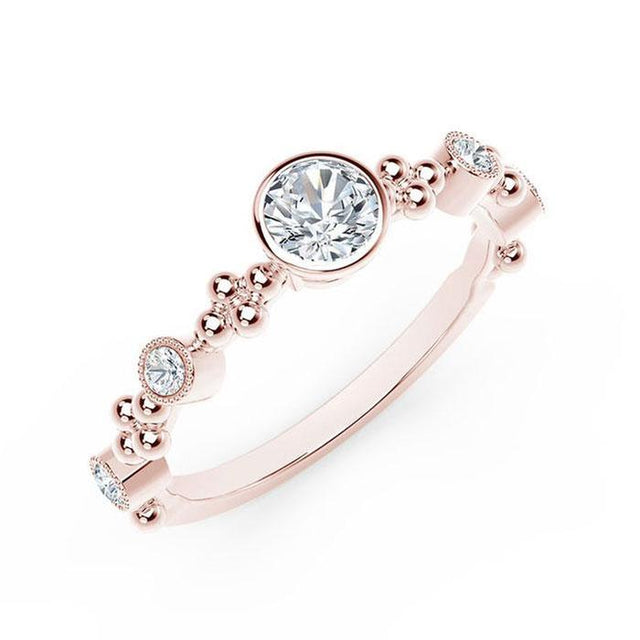 Forevermark 1/3ctw Diamond Rose Gold Stack Ring | The Forevermark Tribute Collection
