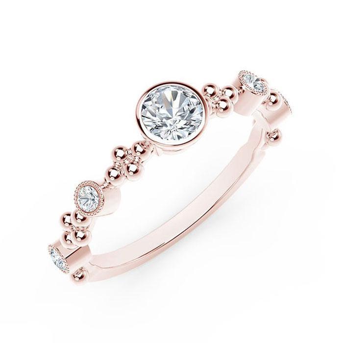 Forevermark 1/3ctw Diamond Rose Gold Stack Ring | The Forevermark Tribute Collection