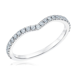 Forevermark 1/4ctw Diamond Curved White Gold Band