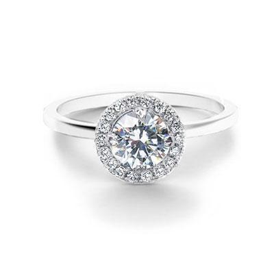 Forevermark Center of My Universe Round Diamond Halo Engagement Ring 5/8ctw
