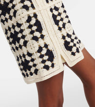 Frame Crochet Tassle cotton-blend minidress