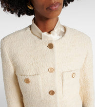 Frame Cropped cotton and wool jacket