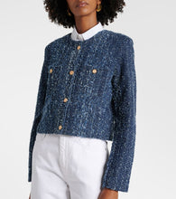 Frame Cropped denim boucl√É¬© jacket