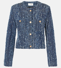 Frame Cropped denim boucl√É¬© jacket