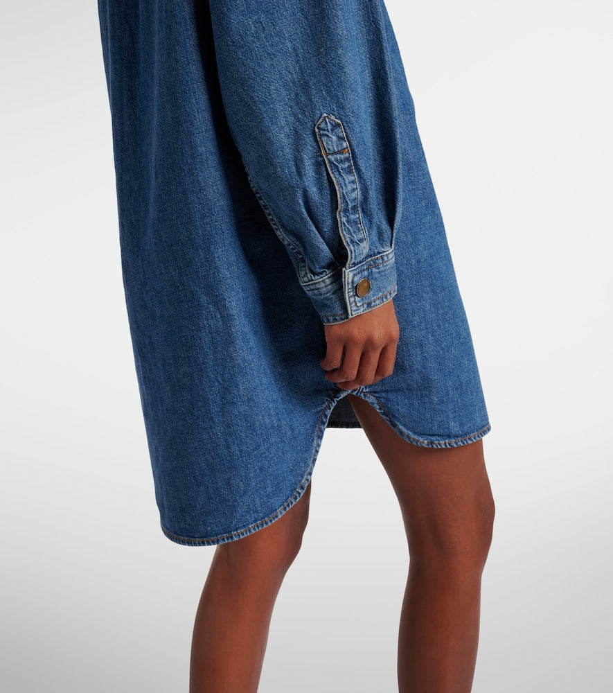 Frame Double Pocket denim shirt dress