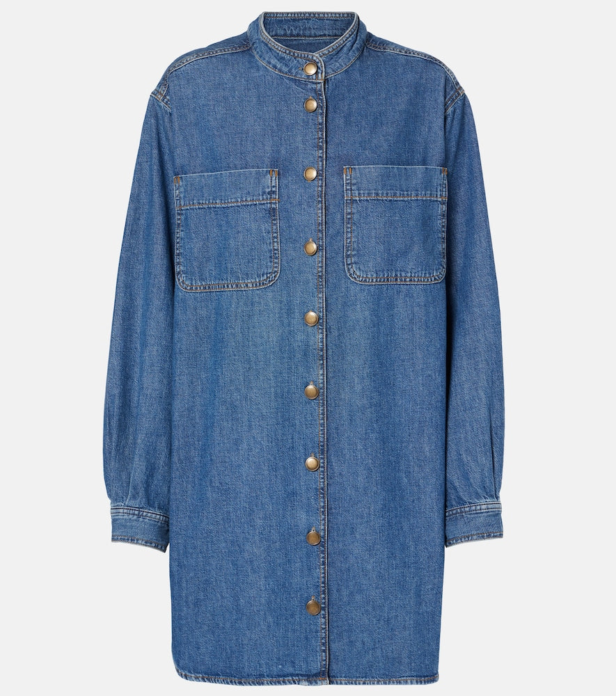 Frame Double Pocket denim shirt dress. Frame 双口袋牛仔衬衫裙