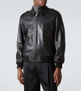 Frame Leather bomber jacket