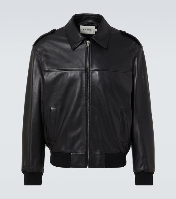 Frame Leather bomber jacket