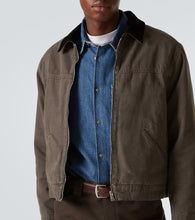 Frame Suede-trimmed cotton canvas jacket