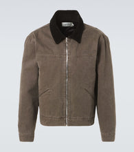 Frame Suede-trimmed cotton canvas jacket