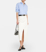 Frame The Midaxi denim midi skirt
