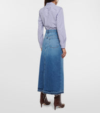 Frame The Midaxi denim midi skirt
