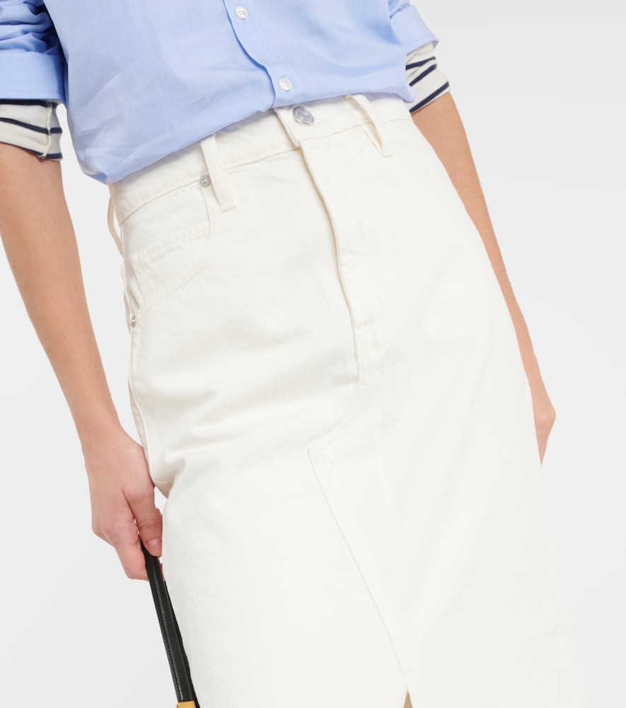 Frame The Midaxi denim midi skirt