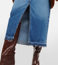 Frame The Midaxi denim midi skirt