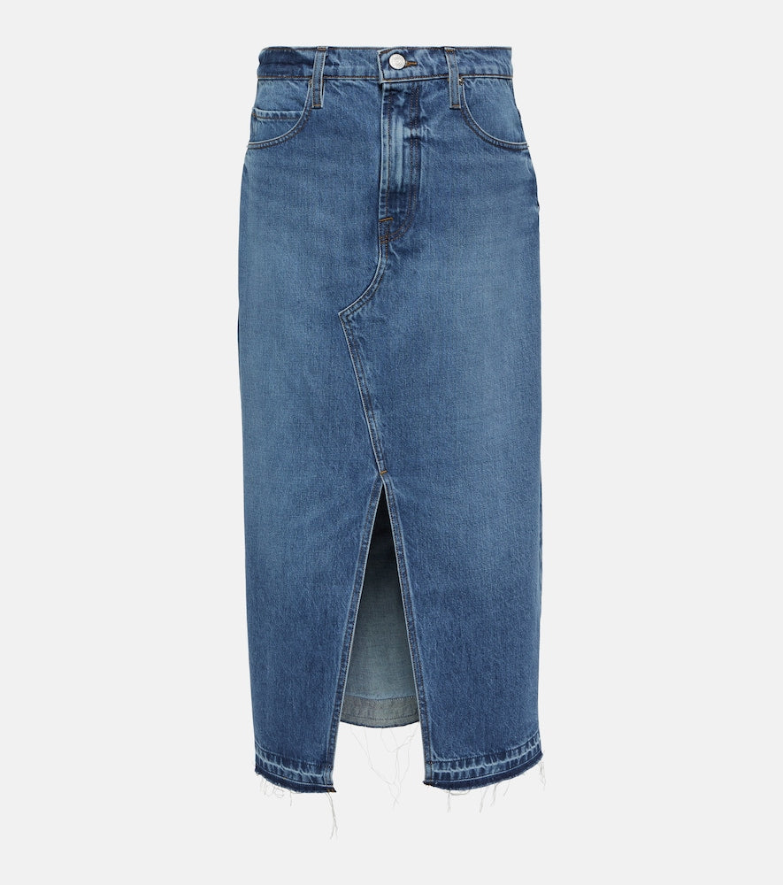 Frame The Midaxi denim midi skirt - Frame The Midaxi 牛仔中长裙
