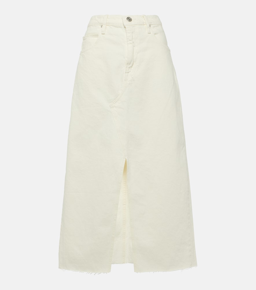 Frame The Midaxi denim midi skirt - Frame The Midaxi 牛仔中长裙