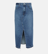 Frame The Midaxi denim midi skirt - Frame The Midaxi 牛仔中长裙