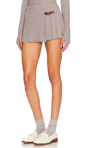 Frankies Bikinis Carver Cloud Knit Skort in Grey