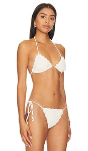 Frankies Bikinis Chloe Crochet Bikini Top in White