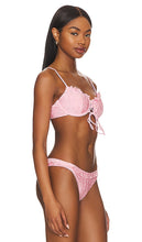Frankies Bikinis Lucia Eyelet Top in Pink