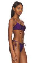 Frankies Bikinis Lucia Shine Bikini Top in Purple
